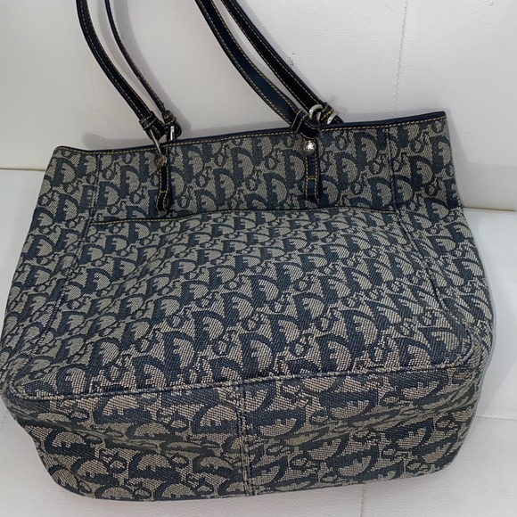 Authentic Christian Dior Oblique Trotter Denim Shoulder  Bag - Picture 14 of 17